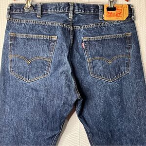 Levi’s 501 Classic Straight Leg Button Fly Dark Wash Jeans Size 40x30